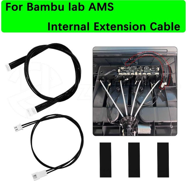 Bambu Lab AMS Internes Verlängerungskabel in Schwarz für 3D-Drucker-Upgrades - Bild 1