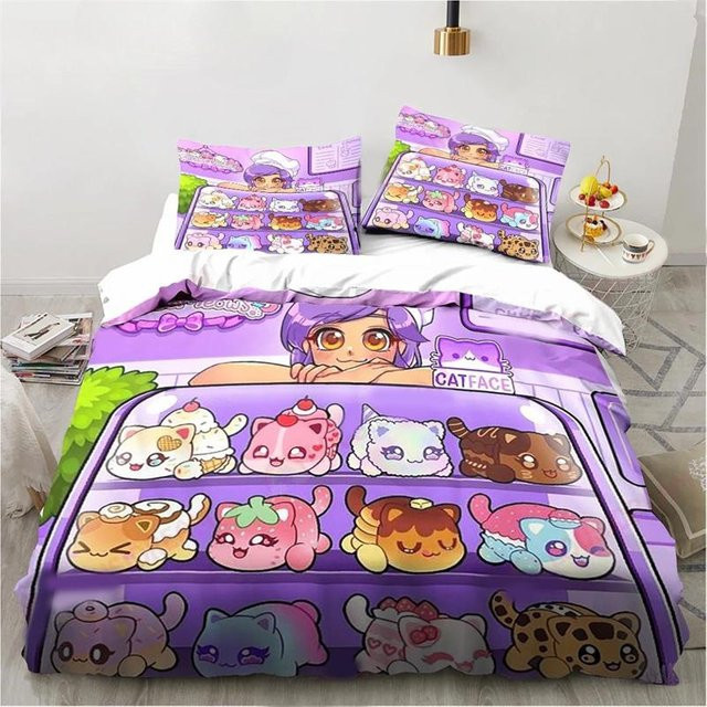 Aphmau Bettwäsche-Set mit Flügel-Motiv für Kinder, Multicolor, B/H: 140 x 200 cm - Bild 1
