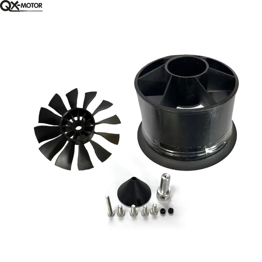 QX-Motor 50 mm EDF 12 Flügel Kanalventilator CW CCW, Zubehör, Kunststoff, Schwarz - Bild 2