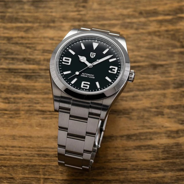 PAGANI DESIGN Automatik-Armbanduhr, Edelstahl, Saphirglas, Schwarz, Herren - Bild 1