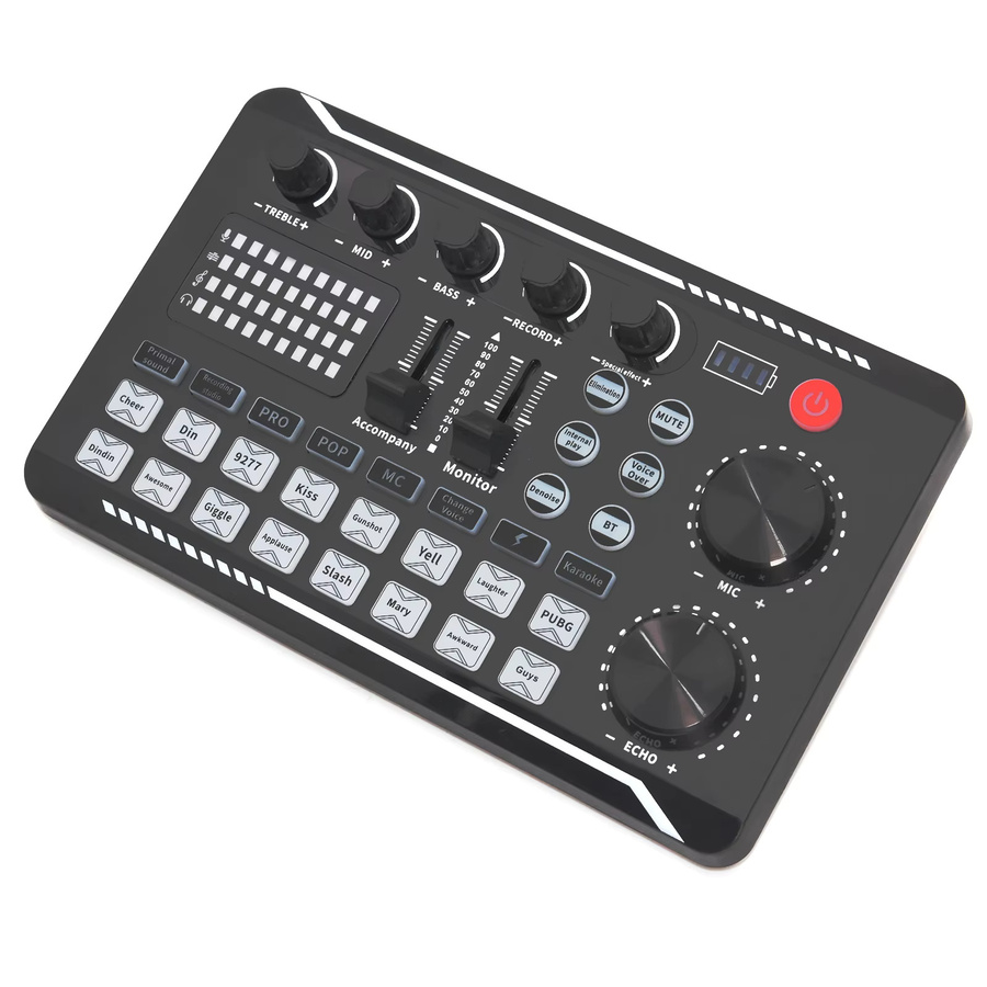722 SEVEN HUNDRED AND TWENTY-TWO Live-Soundkarte und Audio-Interface mit DJ-Mixer-Effekten, Sprachwechsler und Bluetooth, Schwarz - Bild 2