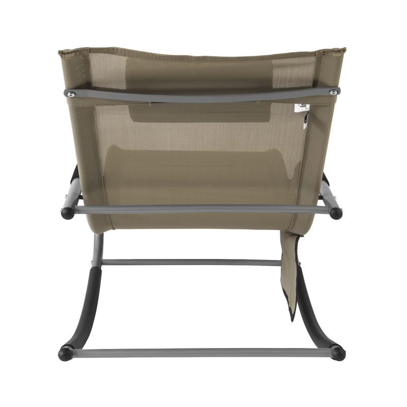 SoBuy OGS28x2 2er Set Sonnenliege als Schaukel liege mit Tasche und Kopfkissen in Rot und Beige - Bild 1
