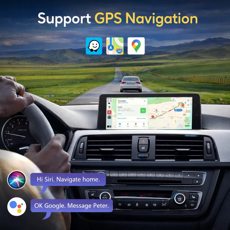 AUTOABC Kabelloses CarPlay und Airplay Interface für BMW NBT CIC EVO sowie MINI mit Android Auto Unterstützung in Schwarz - Bild 3