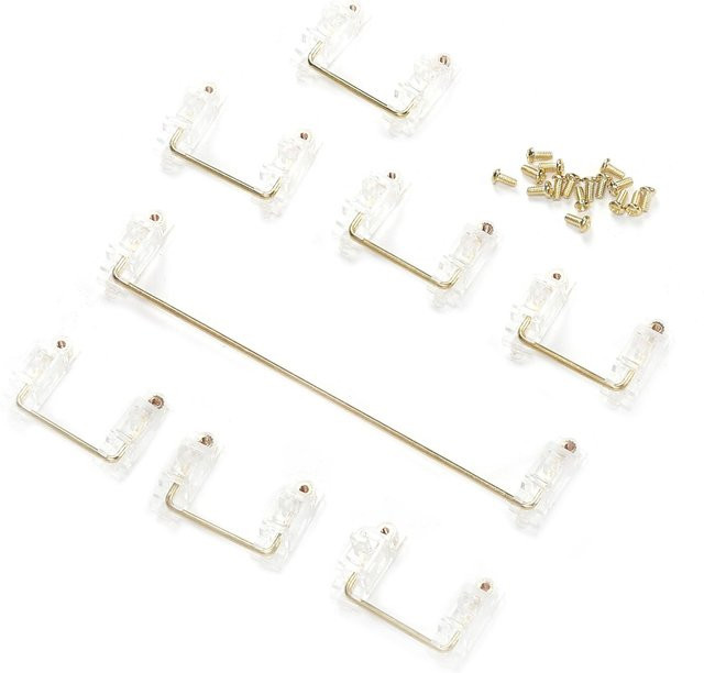 Honor Electronics Mechanischer Tastaturstabilisator mit goldenem Draht und transparenten Tastenkappen-Zubehör - Bild 1
