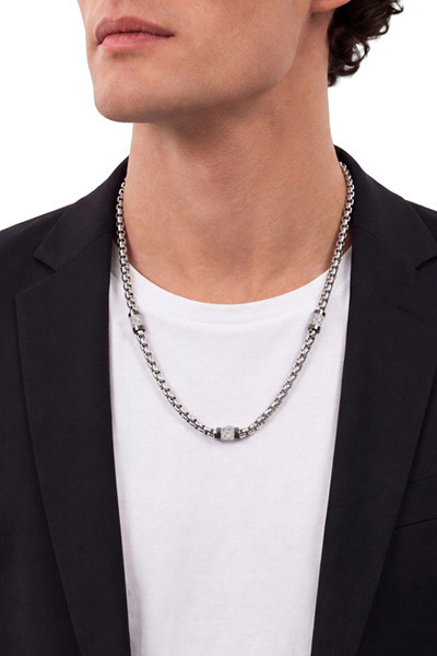 Joop! Halskette mit Anhängern, Edelstahl, Silber, Unisex - Bild 2