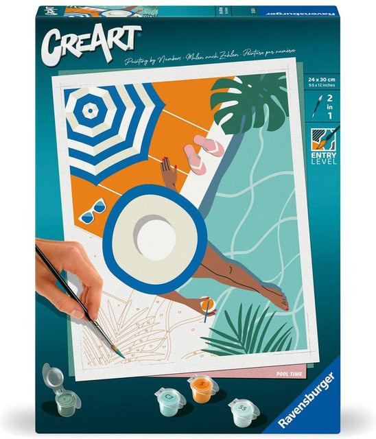 Ravensburger Malen nach Zahlen Adults Trend - Poolzeit, Natur, Bunt / Mehrfarbig - Bild 1