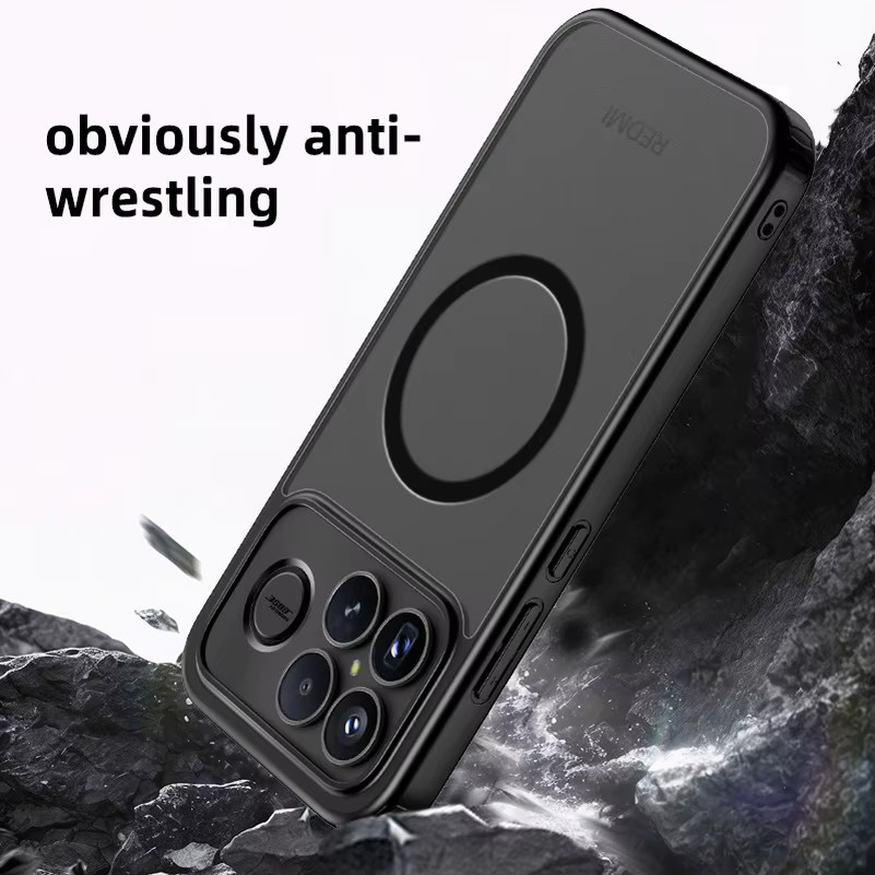 Transparente magnetische Schutzhülle für Xiaomi POCO F8 Ultra F7 Pro M8 X8 Pro, stoßfest und schlank, in Schwarz oder Grau - Bild 3