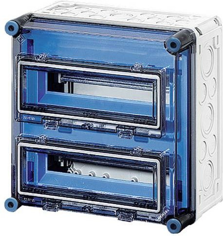 Hensel Mi 1227 Kleinverteiler Aufputz mit 24 Teilungen und 2 Reihen in Transparent - Bild 1
