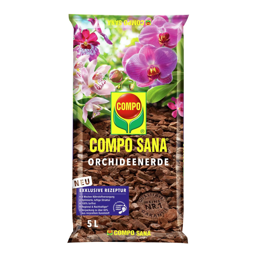 Compo Sana Orchideenerde torffrei mit Mittelmeerpinienrinde, 5 kg - Bild 2
