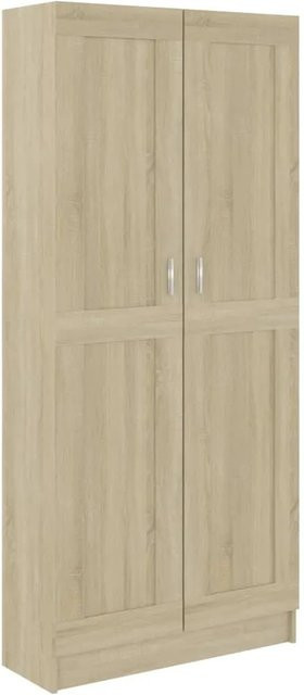 vidaXL Bücherschrank Sonoma-Eiche aus Holzwerkstoff, Farbe: Braun/Beige, B/T/H: 82,5 x 30,5 x 185,5 cm - Bild 1