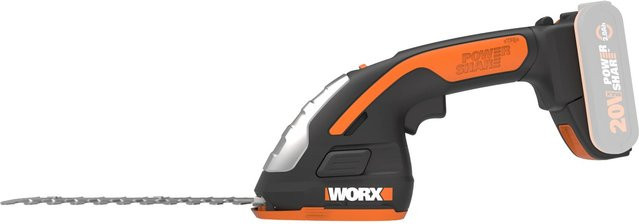 Worx Akku-Gras- und Strauchschere WG801E.9 20 V in Schwarz und Orange ohne Akku mit 3 Kligenschneiden - Bild 1