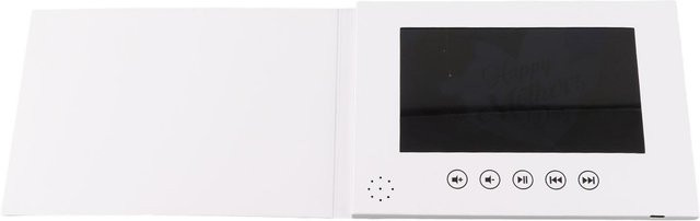 ZuiyouPet1 Video-Grußkarte mit LCD-Farbbildschirm, 128MB Speicher und eingebautem Lautsprecher, Farbe: Weiß, B/T/H: 21,0 x 15,0 x 1,0 cm - Bild 1