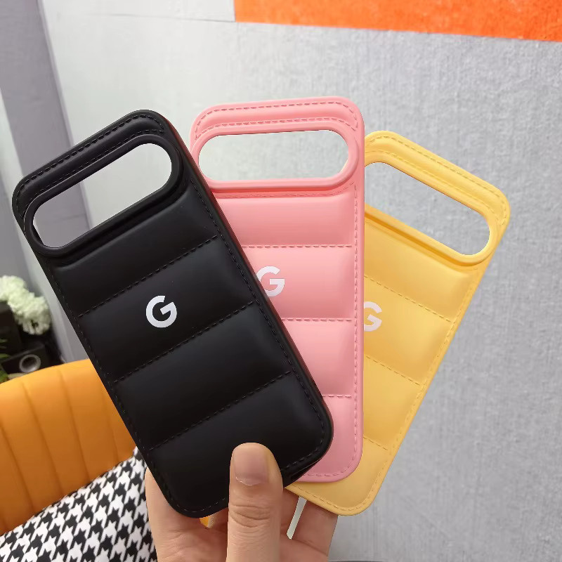 Koreanische Puffer-Daunenjacken Schutzhülle aus weichem Silikon für Google Pixel 10 9 8 7 6 Pro XL A, Farbe: Weiß - Bild 2
