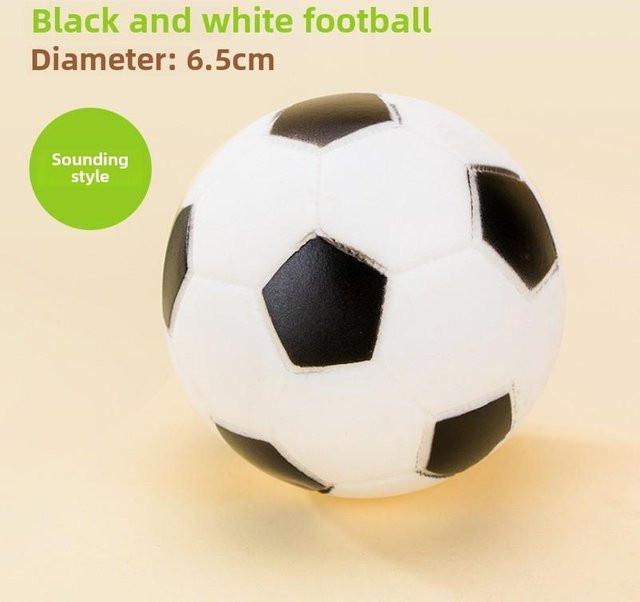 Var Vogue Haustier Kleiner Basketball Kleiner Fußball Trainingsball, Vinyl Spielzeugball, white - Bild 1
