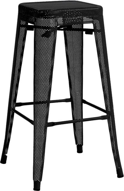 CLP Barhocker Etowah in Schwarz aus Metall im Industrial-Design, stapelbar - Bild 1