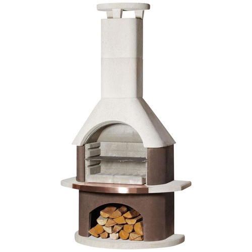 Buschbeck Gartengrillkamin San Remo in Weiß-Braun aus Stahl - Bild 3