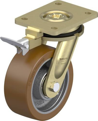 Blickle Lenkrolle LS-GB 152K-RI4 mit Feststeller, Durchmesser: 150 mm, Tragfähigkeit: 950 kg, Farbe: Silber/Mehrfarbig - Bild 1