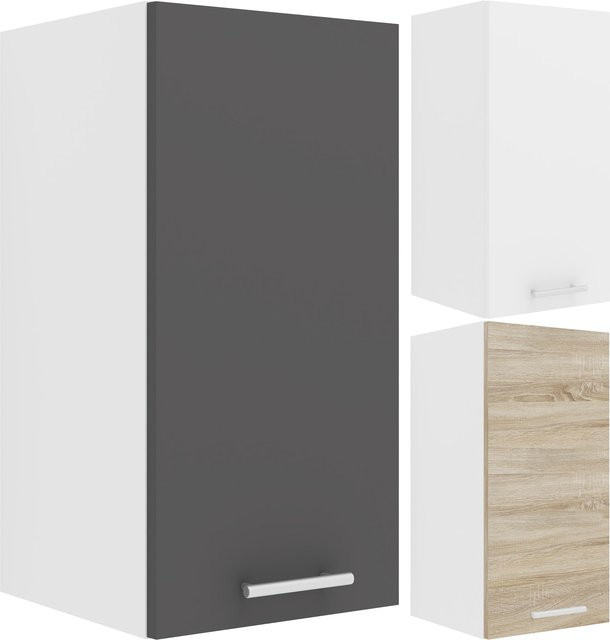 VCM Hängeschrank Esilo Küchenschrank in Weiss mit einer Drehtür und Fachböden, H x B x T: 60 x 30 x 31 cm - Bild 1