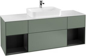 V&B Waschtischunterschrank Finion in Blau lackiert, B/T/H: 160 x 60 x 50,1 cm - Bild 1