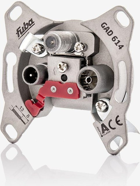 Fuba Durchgangsdose in Silber GAD 614 - Bild 1