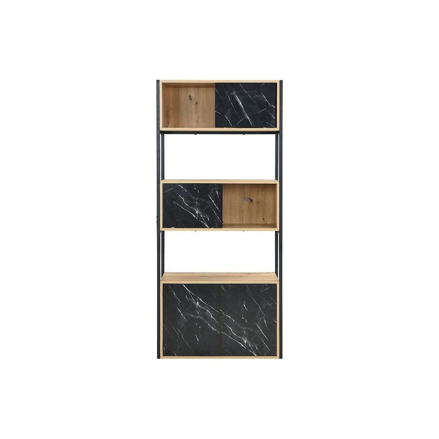 Vente-unique Bücherregal Yelania in Schwarz mit Marmor-Optik, Breite: 80 cm - Bild 2