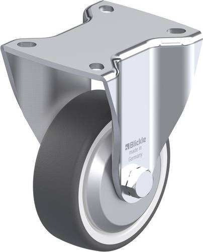 Blickle Bockrolle BH-POTH 100G-1-FA in Grau und Weiß mit 100mm Rad-Durchmesser und 300kg Tragfähigkeit - Bild 1