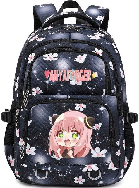 3-teiliges Schulrucksack-Set in Schwarz aus Oxford-Stoff mit Schultasche und Federmäppchen - Bild 1