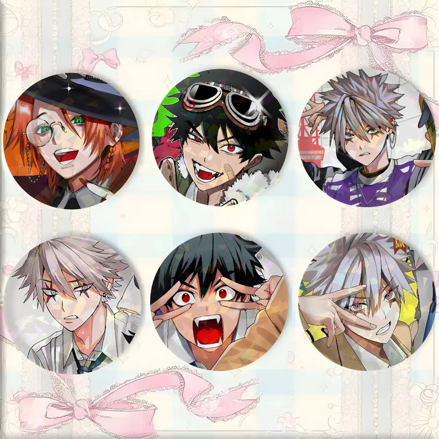 Kayou Manga Phantom Busters Abzeichen, Runde Cosplay-Pins, Brosche - Bild 3