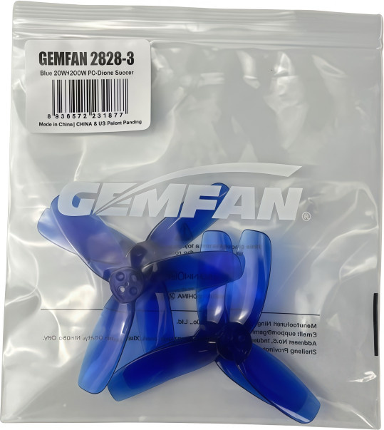 Gemfan 2828-3 Propeller, Blau, Kunststoff, Zubehör - Bild 1