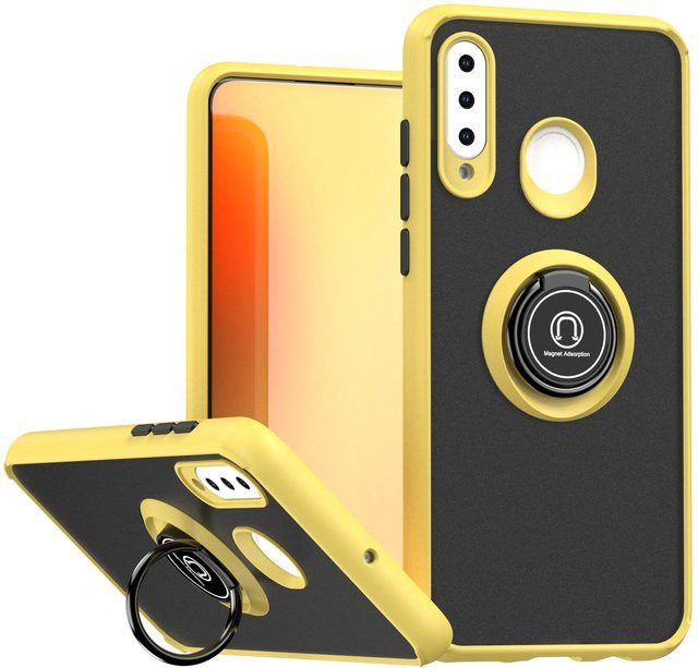 Stoßfeste Handyhülle mit magnetischer Halterung für Huawei P30, P30 Pro und P30 Lite in Gelb - Bild 1
