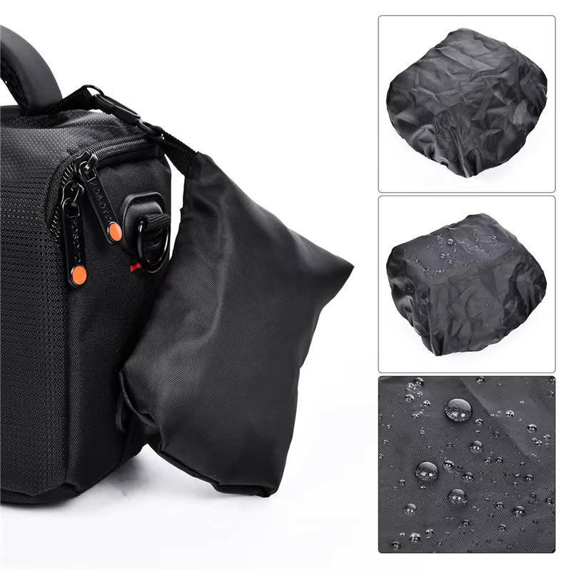 Fosoto Professionelle DSLR Fotokamera Tasche Wasserdichte Schultertasche in Schwarz für Canon Nikon Sony und Powershot HS - Bild 5