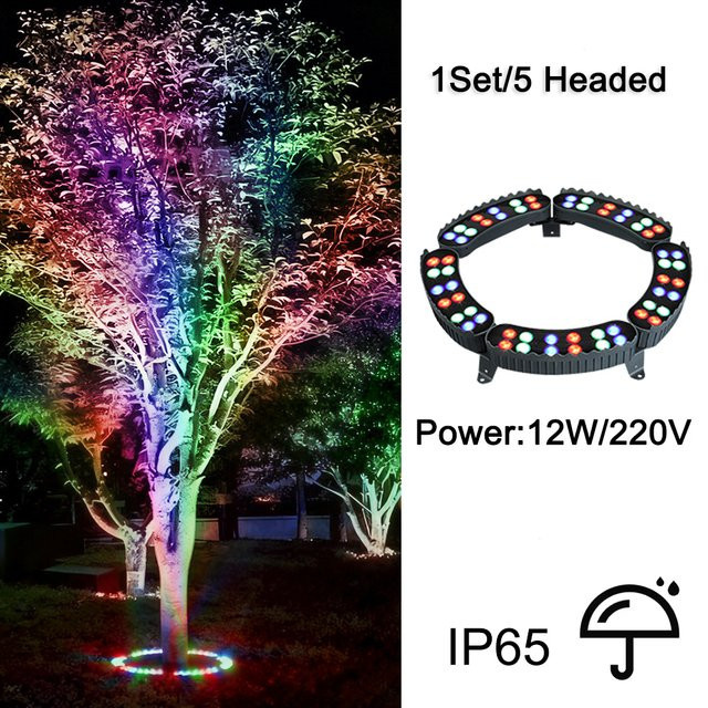 5er-Pack Arbrac LED-Rasenstrahler in Warmweiß für Garten und Terrasse, IP65 wetterfeste Baumumarmungsleuchte für Außenbereiche - Bild 1