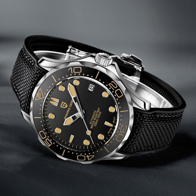 Pagani Design Automatik-Armbanduhr, Edelstahl, Silikon, Herren - Bild 1