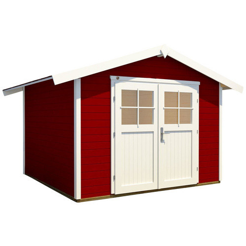Weka Gartenhaus Casa Gr. 2 aus Holz in Rot mit Satteldach B/H/T: 380 x 249 x 295 cm - Bild 4