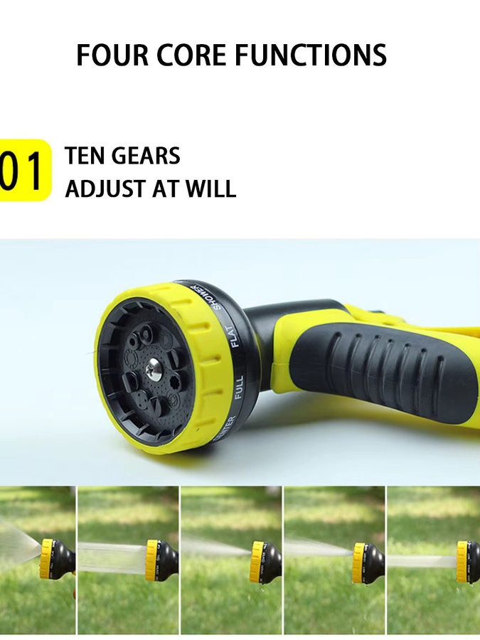 SEAMETAL Multifunktionales Auto-Wasserpistolen-Set mit 10 Modi für Auto, Haushalt und Garten - Bild 6