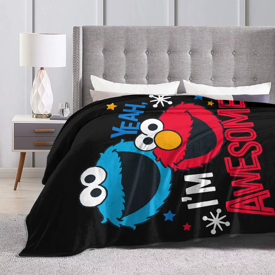 Potdemiel Plüschdecke mit Krümelmonster und Elmo in Multicolor - Bild 2