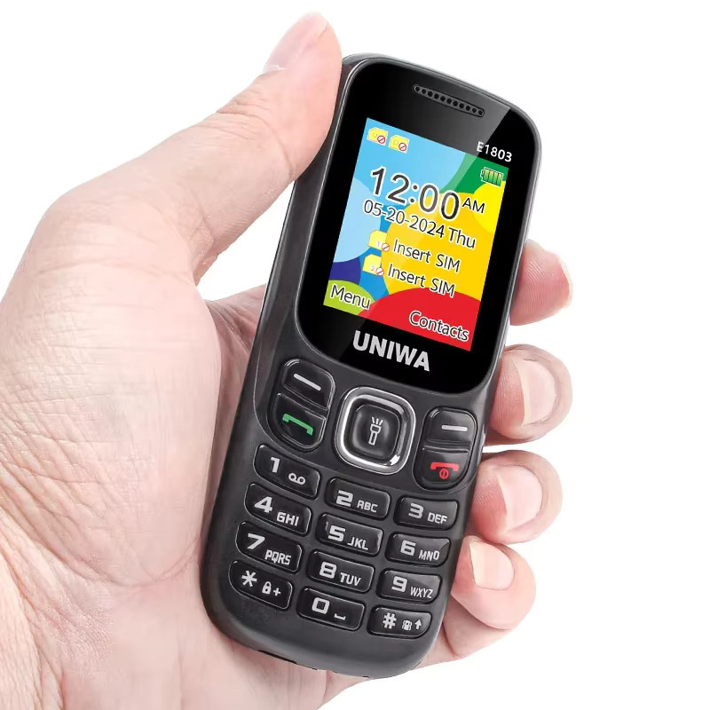 UNIWA E1803 2G Tastatur Telefon mit 1,77 Zoll Display und 800 mAh Akku in Blau oder Schwarz - Bild 3