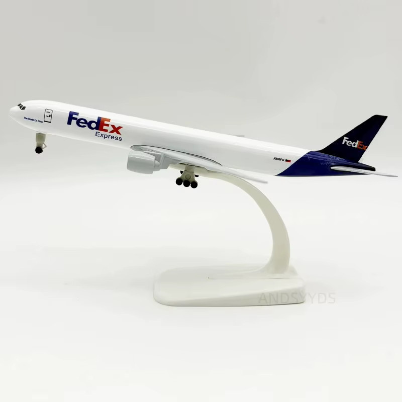 ZOCO Air Fedex Express Airlines B777 Flugzeugmodell, Metall, 20cm - Bild 2