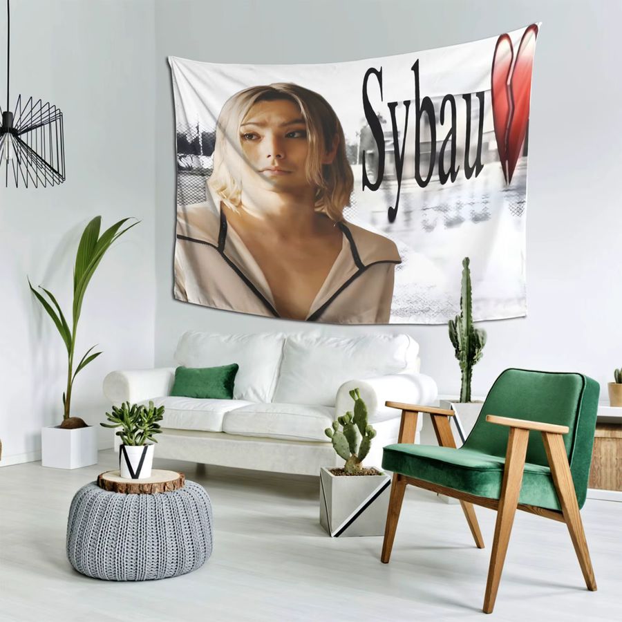 Chishiya Sybau Wandteppich Meme Guy Design in lässigem Stil, Wandbehang für Wohnzimmer und Dekoration, B: 60 cm, H: 40 cm, T: 40 cm - Bild 3