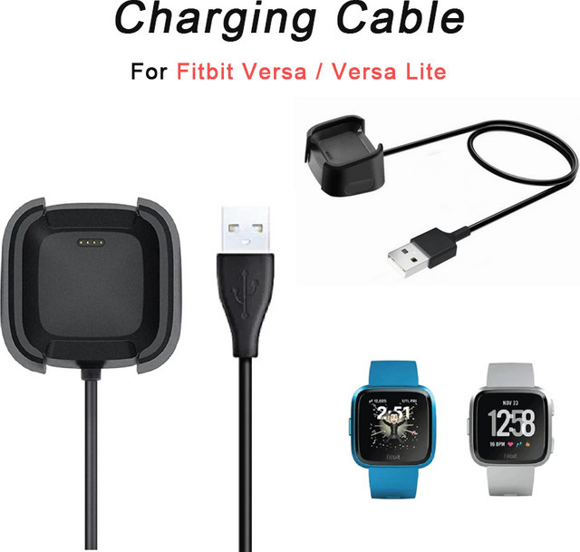 Fitbit Ersatzladegerät, USB, Schwarz, Versa 1 Lite - Bild 1