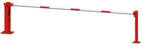 Schake Handschranke mit fester Auflagestütze in Rot aus Stahl, Länge: 7 m - Bild 1