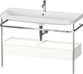 Duravit Möbelwaschtisch-Kombi Happy D.2 Plus in Weiß mit 1 Ladenschrank und 1 Handtuchhalter, B/T: 117,5 x 49 cm - Bild 1