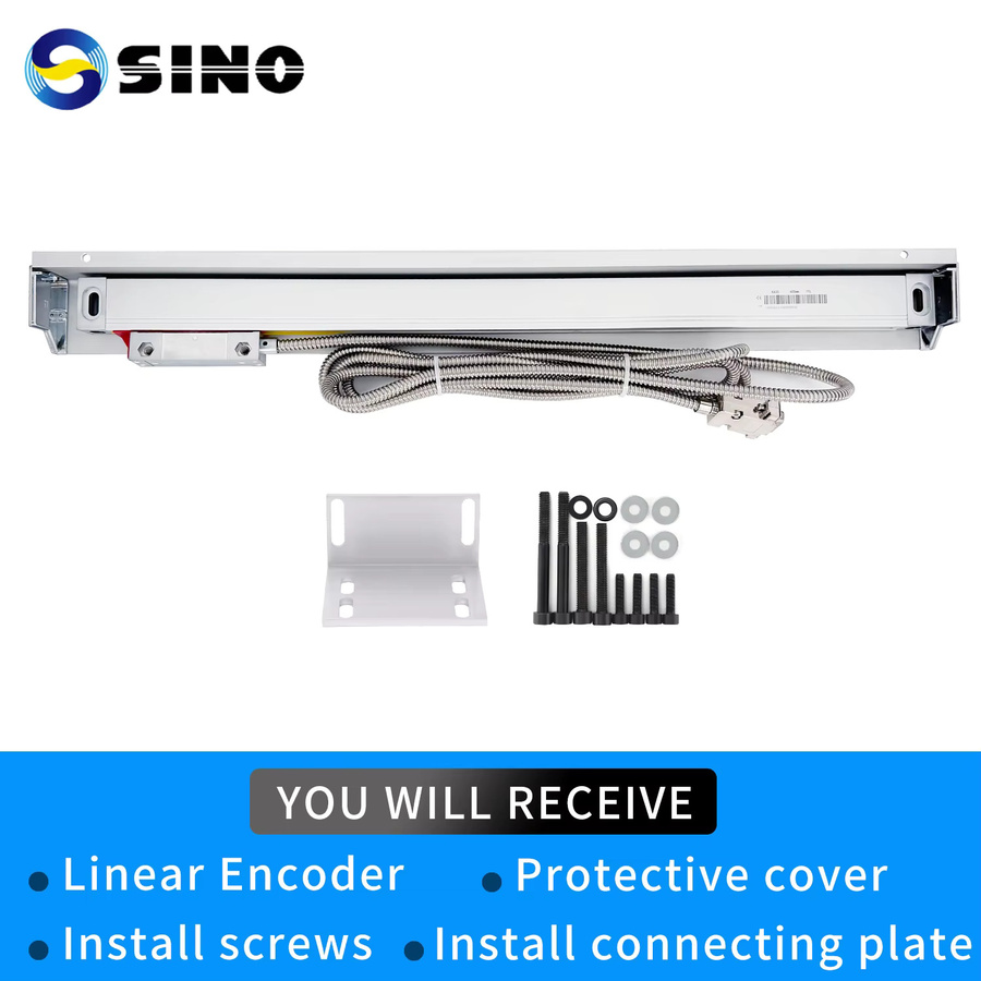 SINO SDS2-3VA Digitalanzeige Set mit KA35 Glas-Linearskalen-Encoder für Drehmaschine, Schleifer und Fräsen in Schwarz - Bild 3
