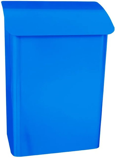Wandbriefkasten Lugon von PROREGAL aus verzinktem Stahl mit Namensschild in Blau, H x B x T: 42,4 x 29,1 x 17 cm, Einwurföffnung 25 x 4 cm - Bild 1