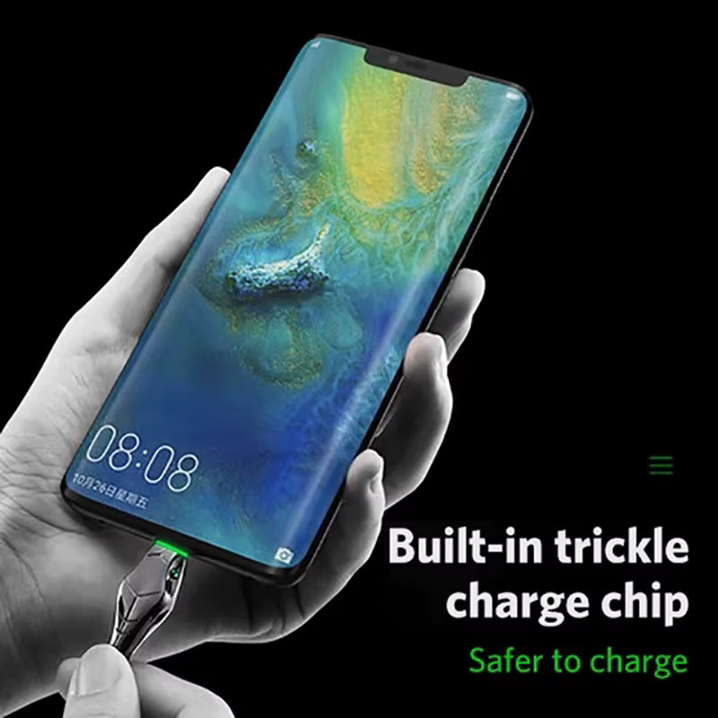 Yuefeichuan USB-C Ladekabel mit 66 W und Anzeigeleuchte in Schwarz, geeignet für iPhone 5–14, Huawei, Xiaomi und Vivo - Bild 3