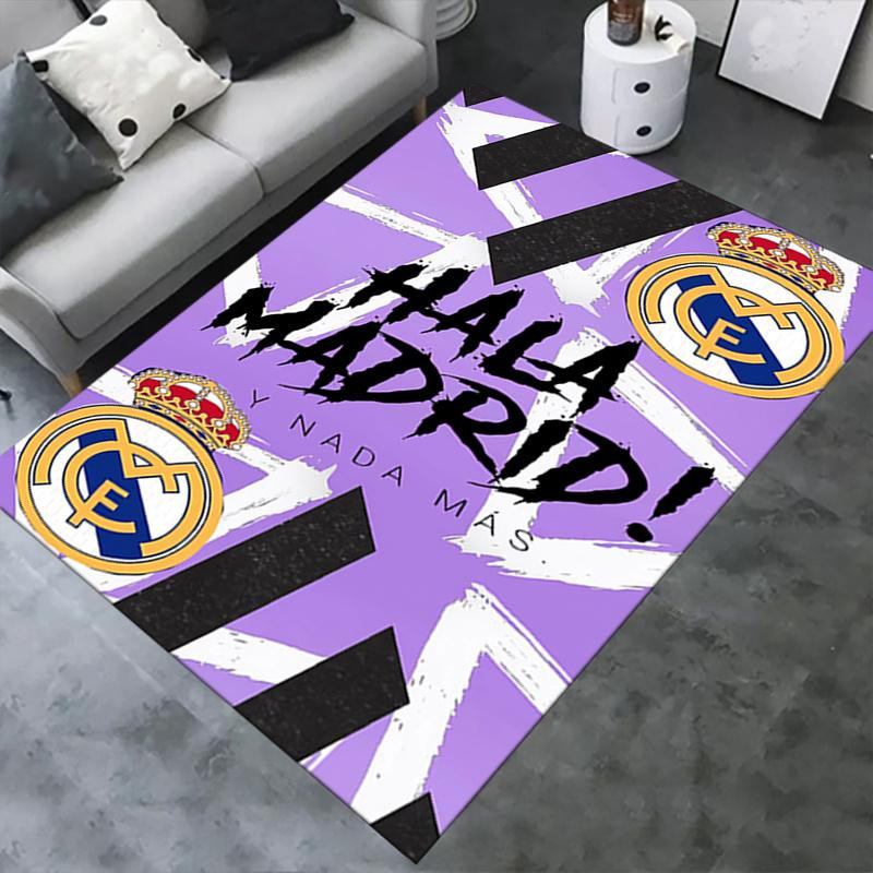 Yun Home Real Madrid Fußballverein Teppich, Waschbar und Rutschfest, Polyester, B/B: 120 cm x 80 cm, Multicolour - Bild 3