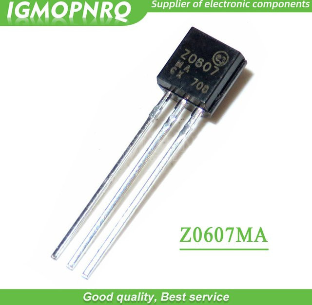 100 Stück Z0607MA Z0607 Triacs BIS-92 in Schwarz mit 0,8 Ampere - Bild 1