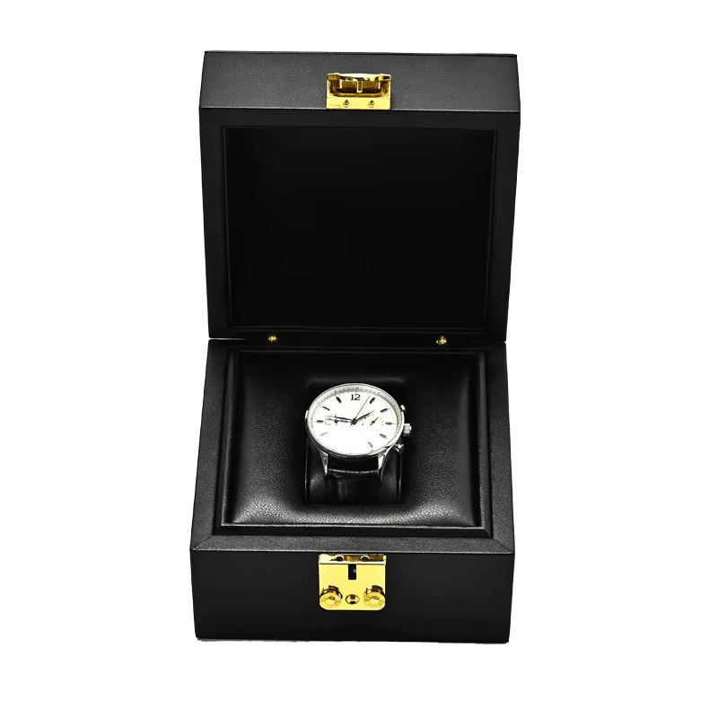 Oirlv Uhrenbox aus PU Leder in Schwarz als Luxus Organizer und Display Box für Armbanduhren - Bild 2