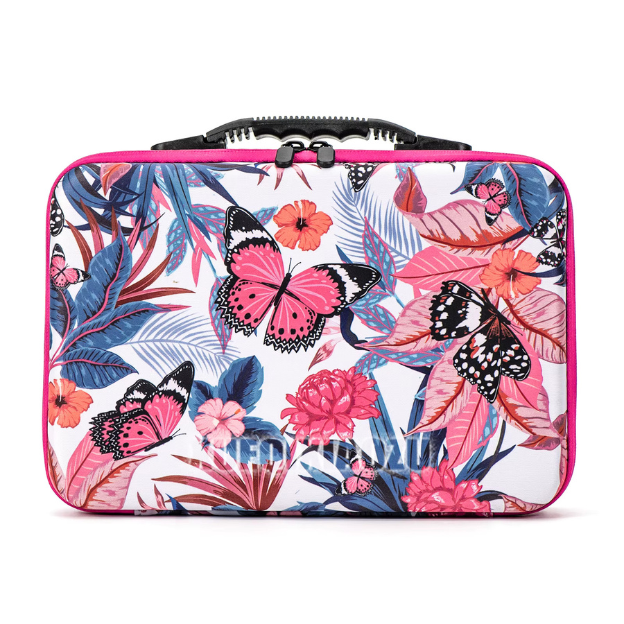 QIZITENG Diamantmalerei Aufbewahrungsbox mit 60 Fächern und Schmetterlings-Design in Pink und Multicolour - Bild 2
