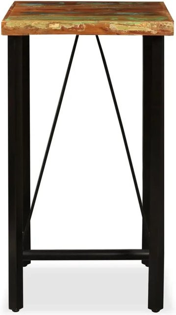 vidaXL Bartisch aus Massivholz im Industrial Design, Farbe Braun, B/T/H: 60 x 60 x 107 cm - Bild 1